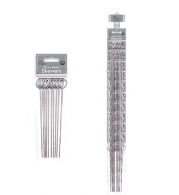 Metal Skewers 10pk With Clip Strip
