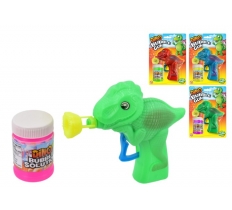 Dino Friction Bubble Gun 3 Colours On Blistercard