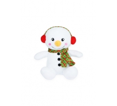 Christmas Snowman in Earmuffs Plushie (9"/23cm)