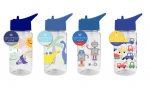 Boys Printed Bottle With Straw 400ml ( Assorted Designs )