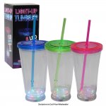 Light Up Tumbler with Straw and Lid