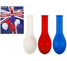 UNION JACK BALLOONS 12 PACK