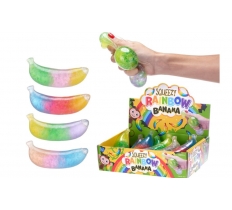 12CM SQUEEZY RAINBOW BANANA