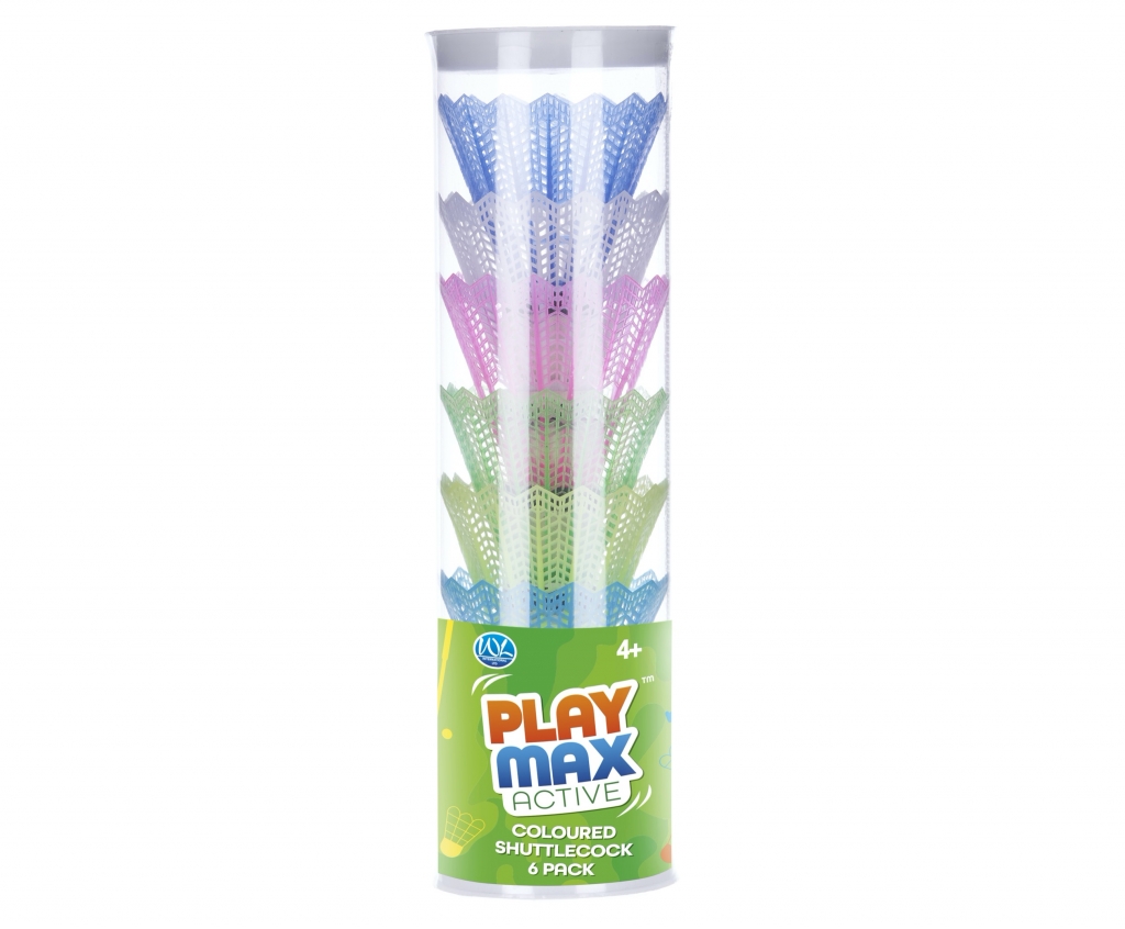 Playmax Active 6pack Coloured Shuttlecoks - Click Image to Close