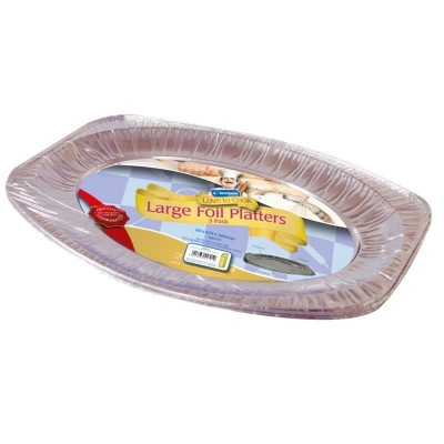 17" ( 43CM ) FOIL PLATTERS 3 PACK