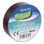 Ultratape 19mm x 20m Electric Pvc Brown Tape 10 Pack