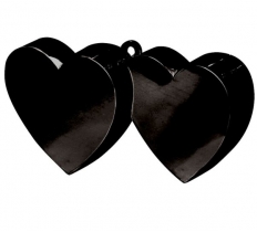 BLACK DOUBLE HEART BALLOON WEIGHTS 170G/6OZ