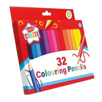 Kids Create 32 Mini Colouring Pencils