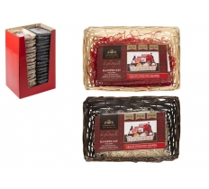 30x22x8cm OBLONG MAKE YOUR OWN HAMPER WITH WRAP & RIBBON