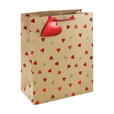 Kraft Hearts Large Bag