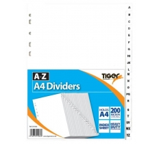 Tiger Polyprop A-Z Dividers