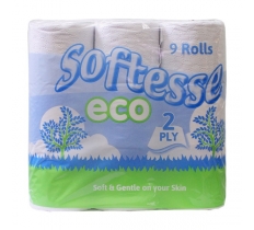 Softesse Eco 2Ply Toilet Roll Soft White ( 9 Pack X 5 )