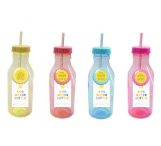 Kid'S Water Bottle With Swirly Straw