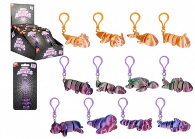 3D Printed Animal Metallic Keychains 7cm