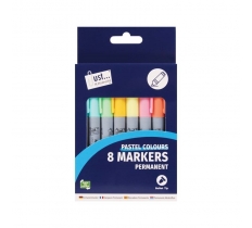 Tallon Pastel Coloured Permanent Markers 8 Pack