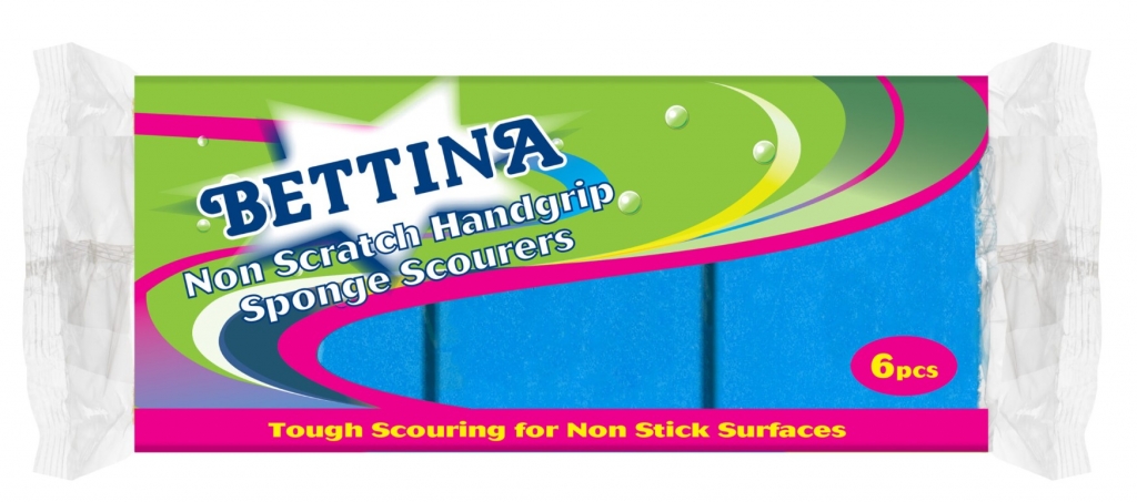 Bettina 6Pc Shaped Sponge Scourer - Click Image to Close