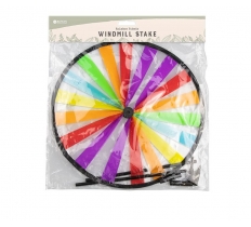 Rainbow Fabric Windmill on Stick