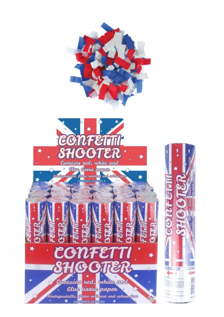 Union Jack Confetti Shooter 20cm - Click Image to Close