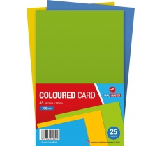 Mail Master A5 Assorted Coloured Card 25 Pack