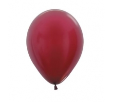 Metallic Solid Burgundy 5" Latex Balloons 13cm - 100 Pack 0Pc