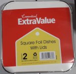 235 X 235 X 58mm Extra Value Pack 2 Square Dish & Lid