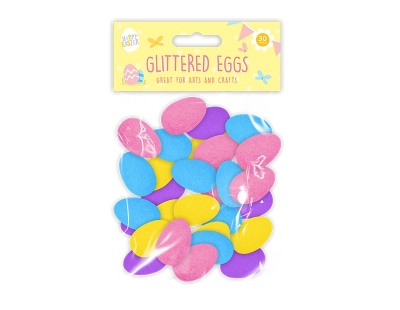 Easter Decorative Glitter Eggs - 30 Pack