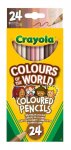 Crayola 24 Colours Of The World Coloured Pencils ( 68-4607 )