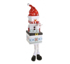 Plush Gift Box Set With Legs 3 Piece - Snowman
