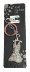 Bling Dress Keyring With Keychain & Clip