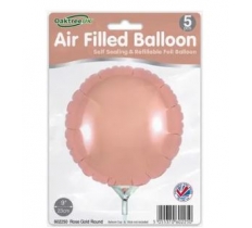 9" Rose Gold Round Pack aged X 5Pcs