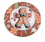 Gingerbread Tin Plate 33CM