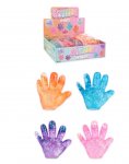 Sparkly Hand Squeeze Toys with Sugar/Maltose Filling (10cm )