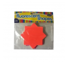 County Fluorescent Stars 100mm 30 Pack