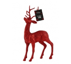 Red Glittered Stag
