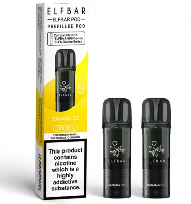 Elf Bar 600 Prefilled Pod Banana Ice X 10 Pack