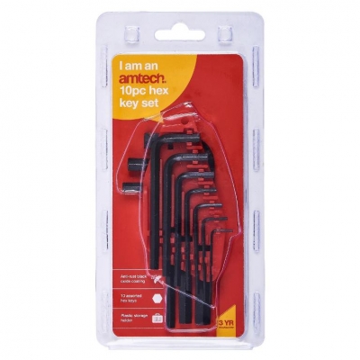 Amtech 10 Pack Hex Key Set