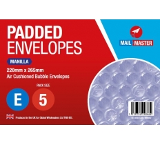 Mail Master E Manilla Padded Envelope 5 Pack