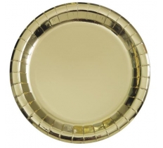 8 Pack Gold 9" Plates