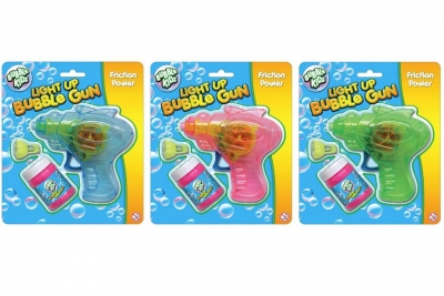 Light Up Friction Bubble Gun