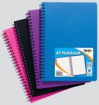 Tiger A5 Polyprop Twin Wire Notebook 140 Pages