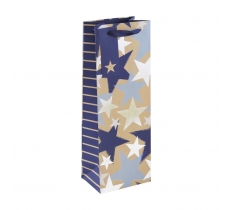 Kraft Blue Star Bottle Bag