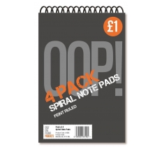 6"X4" Spiral Note Pad 4 Pack