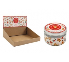 Christmas Gingerbread Tin Candle 8X8X5CM