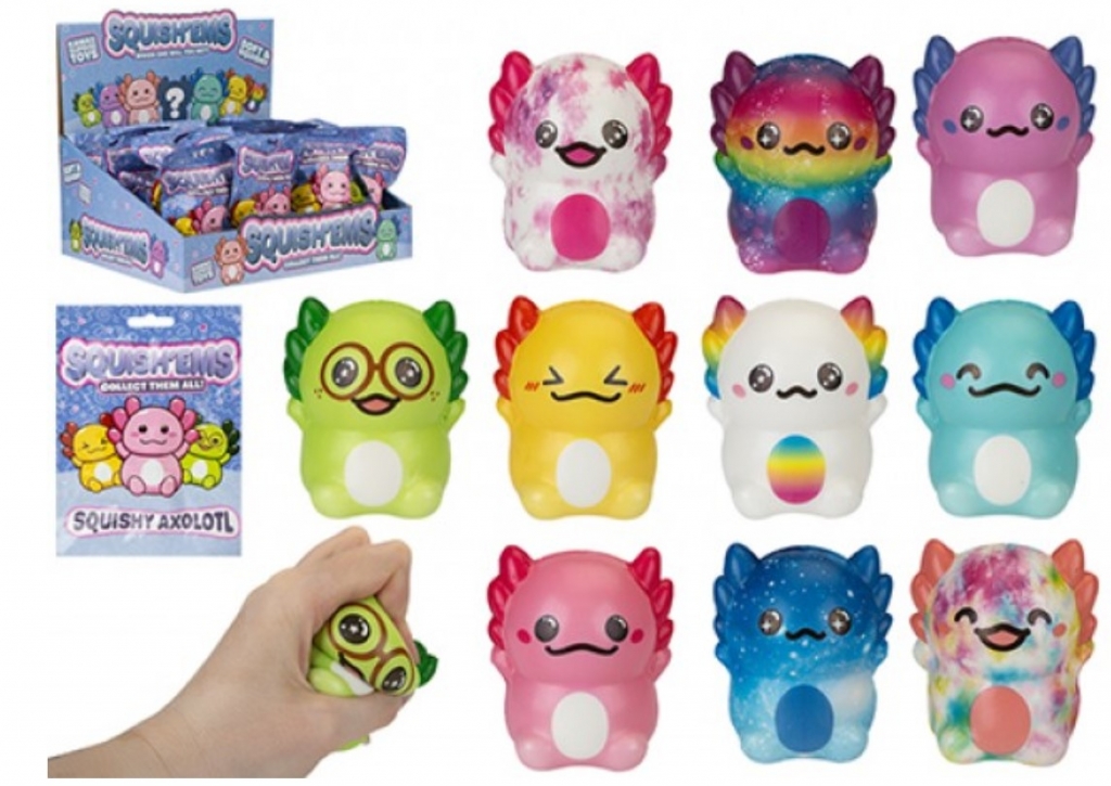 Squishy Squad Axolotl In Blind Bag 8cm - Click Image to Close