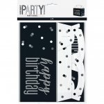 Birthday Black Glitz Take Home Containers 6 Pack