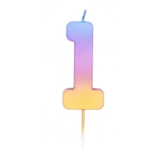 Age One Rainbow Ombre Candle ( 1 )