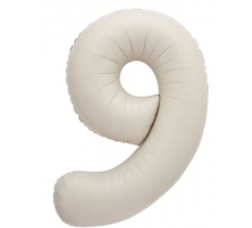 34" Nude Matt Foil Balloon Number 9