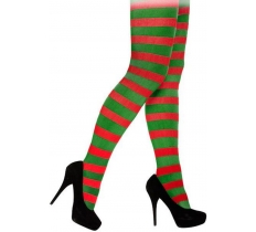 Christmas Adult Red & Green Tights