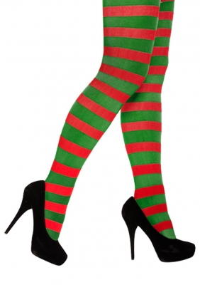 Christmas Adult Red & Green Tights