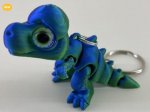3D Printed Dinosaur Keyring Big Eyes Toy